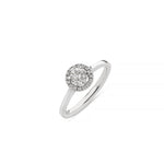 Load image into Gallery viewer, Balto aukso žiedas su briliantais (0,51 ct)