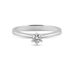 Load image into Gallery viewer, Balto aukso žiedas su briliantu (0,13 ct)