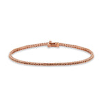 Load image into Gallery viewer, Rožinio aukso apyrankė su konjakiniais deimantais (1,10 ct)