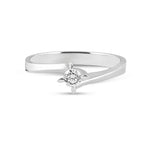 Load image into Gallery viewer, Balto aukso žiedas su briliantu (0,17 ct)