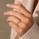 Load image into Gallery viewer, Geltono aukso žiedas su FANCY 1.24ct briliantu