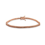 Load image into Gallery viewer, Rožinio aukso apyrankė su konjakiniais deimantais (3.06 ct)