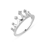 Load image into Gallery viewer, Balto aukso žiedas su briliantais (0,09 ct)