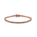 Load image into Gallery viewer, Rožinio aukso apyrankė su šampaniniais deimantais (4,91 ct)