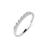 Load image into Gallery viewer, Balto aukso žiedas su deimantais (0,17 ct)