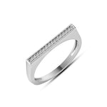 Load image into Gallery viewer, Balto aukso žiedas su deimantais (0,05 ct)