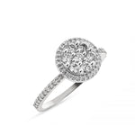 Load image into Gallery viewer, Balto aukso žiedas su briliantais (0,65 ct)