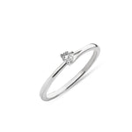 Load image into Gallery viewer, Balto aukso žiedas su briliantu (0,09 ct)