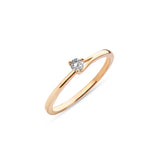 Load image into Gallery viewer, Rožinio aukso žiedas su briliantu (0,09 ct)