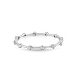 Load image into Gallery viewer, Balto aukso žiedas su deimantais (0,11 ct)