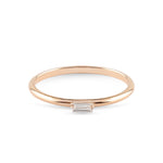 Load image into Gallery viewer, Rožinio aukso žiedas su deimantu (0,03 ct)