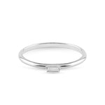 Load image into Gallery viewer, Balto aukso žiedas su deimantu (0,03 ct)