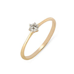 Load image into Gallery viewer, Geltono aukso žiedas su briliantu (0,14 ct)