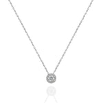 Load image into Gallery viewer, Balto aukso pakabukas su briliantais (0,25 ct)