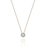 Load image into Gallery viewer, Rožinio aukso pakabukas su briliantais (0,25 ct)