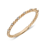 Load image into Gallery viewer, Geltono aukso žiedas su deimantais (0,05 ct)