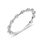 Load image into Gallery viewer, Balto aukso žiedas su deimantais (0,19 ct)