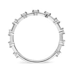 Load image into Gallery viewer, Balto aukso žiedas su deimantais (0,19 ct)