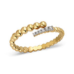 Load image into Gallery viewer, Geltono aukso žiedas su deimantais (0,03 ct)