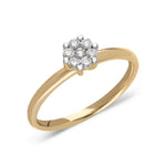 Load image into Gallery viewer, Geltono aukso žiedas su 7 briliantais (0,21 ct)