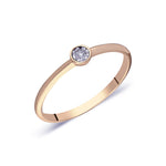 Load image into Gallery viewer, Rožinio aukso žiedas su briliantu (0,02 ct)