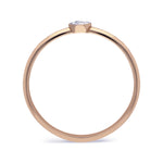 Load image into Gallery viewer, Rožinio aukso žiedas su briliantu (0,02 ct)