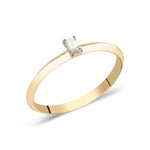 Load image into Gallery viewer, Geltono aukso žiedas su deimantu (0,07 ct)