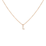 Load image into Gallery viewer, Rožinio aukso pakabukas su briliantais L (0,05 ct)