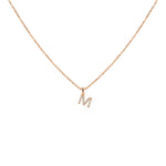 Load image into Gallery viewer, Rožinio aukso pakabukas su briliantais M (0,08 ct)