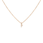 Load image into Gallery viewer, Rožinio aukso pakabukas su briliantais P (0,05 ct)