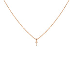 Load image into Gallery viewer, Rožinio aukso pakabukas su briliantais T (0,03 ct)