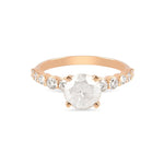 Load image into Gallery viewer, Rožinio aukso žiedas su 1,46 ct salt & pepper briliantu