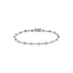 Load image into Gallery viewer, Balto aukso apyrankė su deimantais (0.2 ct)