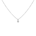 Load image into Gallery viewer, Balto aukso pakabukas su 7 briliantais (0,21 ct)