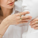 Load image into Gallery viewer, Balto aukso deimantų juostelė (0,22 ct)