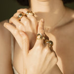 Load image into Gallery viewer, Geltono aukso žiedas "Storm"