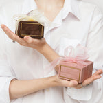 Load image into Gallery viewer, Rožinio aukso kryželis su briliantais (0,39 ct)