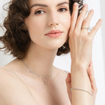 Load image into Gallery viewer, Balto aukso apyrankė su deimantais(1,03 ct)