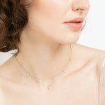 Load image into Gallery viewer, Balto aukso kolje su 7 briliantais (0,47 ct)