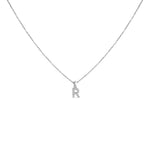 Load image into Gallery viewer, Balto aukso pakabukas su briliantais R (0,07 ct)