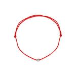 Load image into Gallery viewer, Raudono siūlo apyrankė su 0,01 ct deimantu