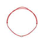 Load image into Gallery viewer, Raudono siūlo apyrankė su 0,03 ct deimantu