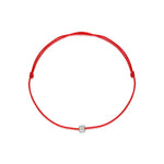 Load image into Gallery viewer, Raudono siūlo apyrankė su 0,05 ct deimantu