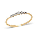 Load image into Gallery viewer, Geltono aukso žiedas su deimantais (0,09 ct)