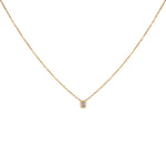 Load image into Gallery viewer, Geltono aukso pakabukas su deimantu (0,1 ct)