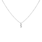 Load image into Gallery viewer, Balto aukso pakabukas su briliantais S (0,04 ct)