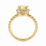 Load image into Gallery viewer, Geltono aukso žiedas su FANCY 1.24ct briliantu