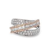 Modernus žiedas su briliantais (1,6 ct)