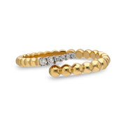 Geltono aukso žiedas su deimantais (0,03 ct)