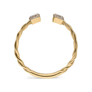 Rožinio aukso žiedas su deimantais (0,12 ct)